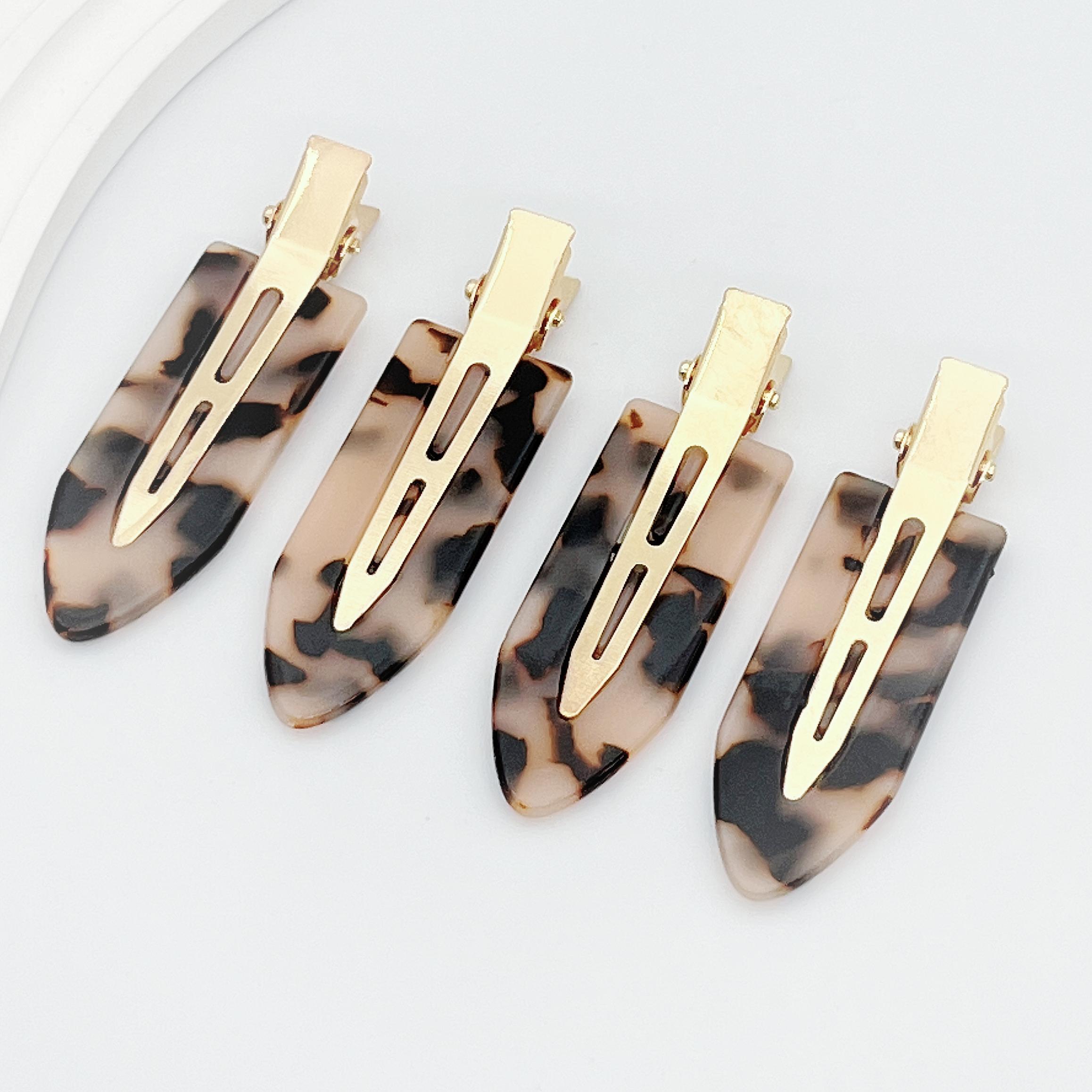 

4 штуки негнущихся шпилек для укладки, акриловый плоский зажим, Маленькая игла для гофрирования без заломов, бесшовный инструмент для челки для мак