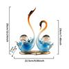 2Pcs Swan Figurines Ceramic Statue Decoration Couple's Home Decorations Creative