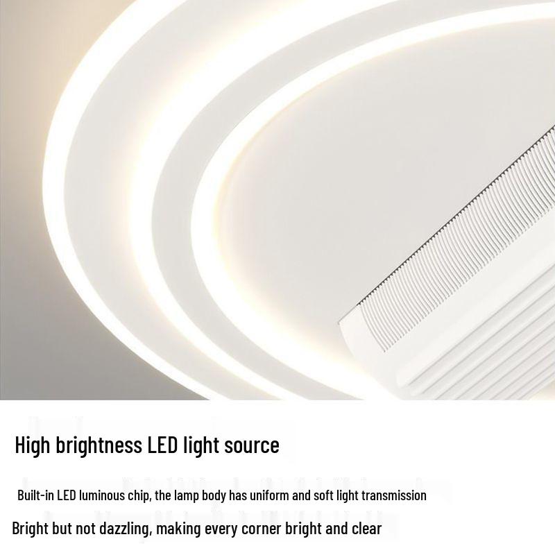 2024 Smart Full Spectrum Ceiling Light with Voice-Controlled Leafless Fan