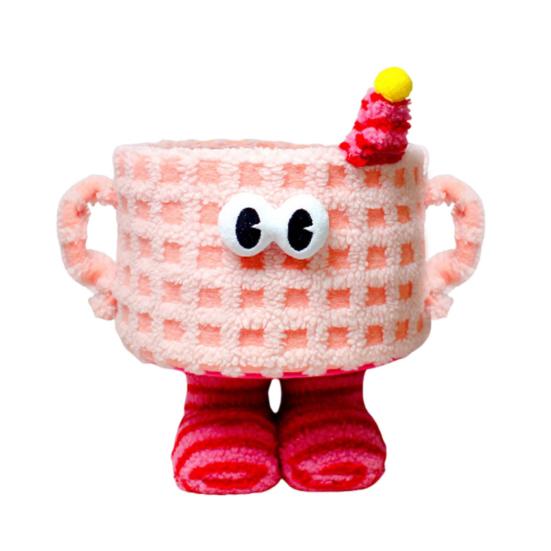 Cartoon Storage Basket with Eyes Legs Large Capacity Vibrant Color Adorable Storage Box Multi-functional Organizer