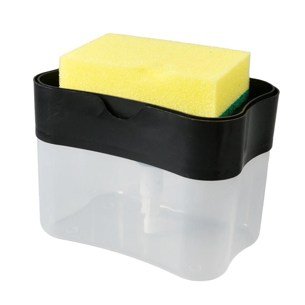 

Soap Dispenser Pump with Sponge Manual Press Cleaning Liquid Dispenser Container Hand Dispenser Foaming Soap Pump Bottle чёрный