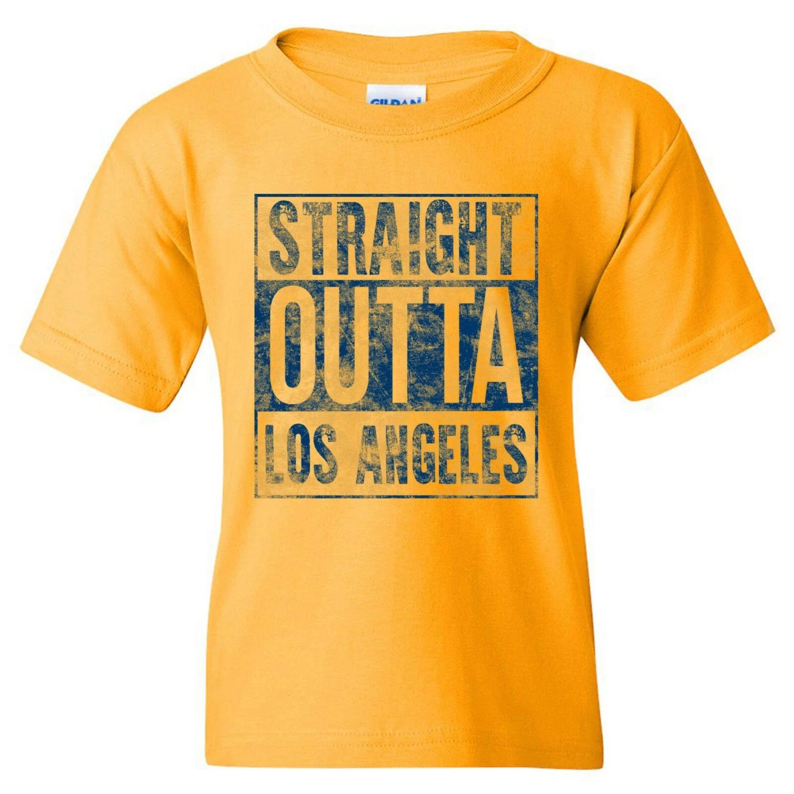 Straight Outta Los Angelos - Hometown Sports Football Youth T Shirt - Gold S