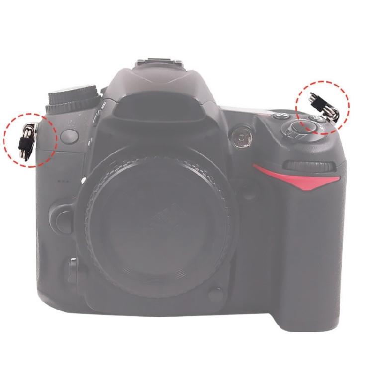 2Piece Set Of Camera Straps Triangles Split Rings Stainless Steel with Scratch Resistant Caps