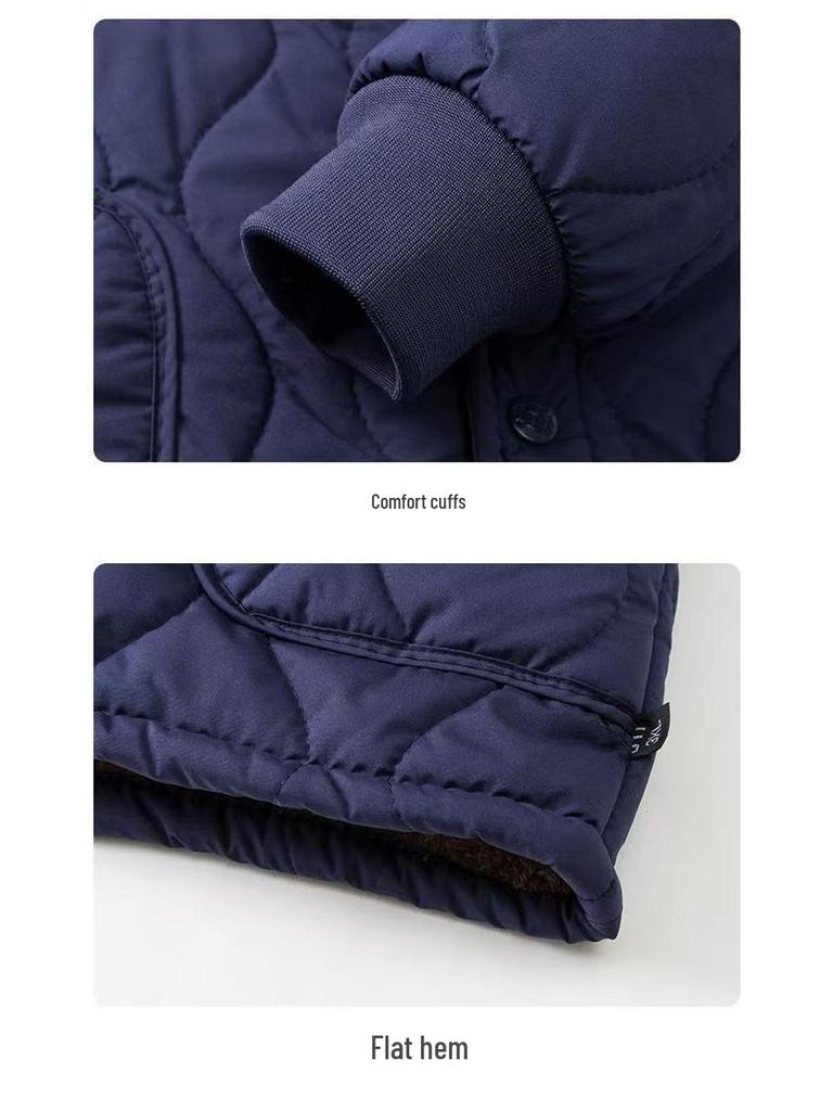 Men's Lambswool Cotton Jacket Liner - Warm, Thickened, Close-Fitting for Autumn/Winter