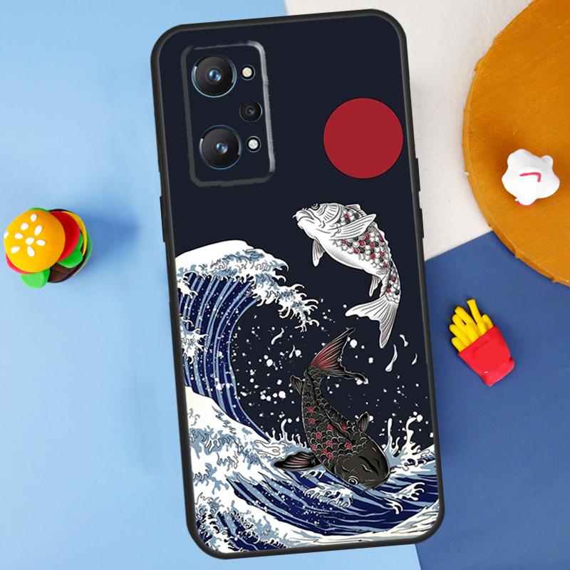 Japanese Wave Art For Realme GT7 Pro GT 6T 6 5 C67 C61 C55 C53 C51 C21Y C25S C75 10 11 12 13 14 Pro Plus Case