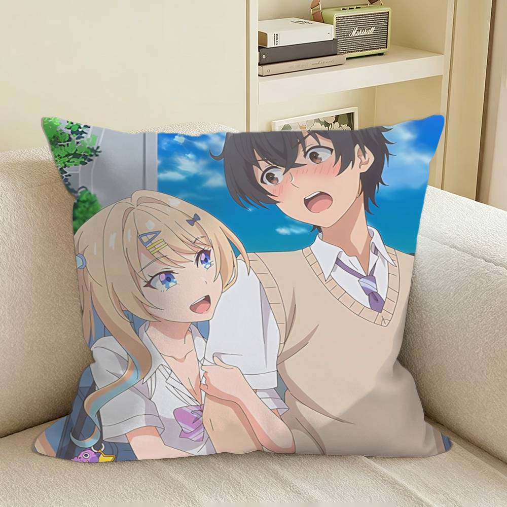 Ryuto x Runa Anime Kimizero Square Sofa Pillow Cover Solid Color Living Room Home Decor Cushion Case