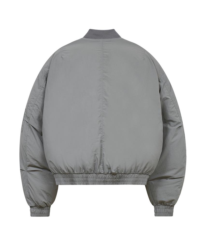 Ironyporno Whiteline 86-Iro300 Padded Ma-1 Oversized Short Padded Jacket Grey