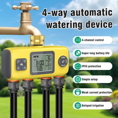 4 Channel Lawn Watering Timer Automatic Irrigation Timer For Large Yard And Greenhouses Efficient Irrigation Device