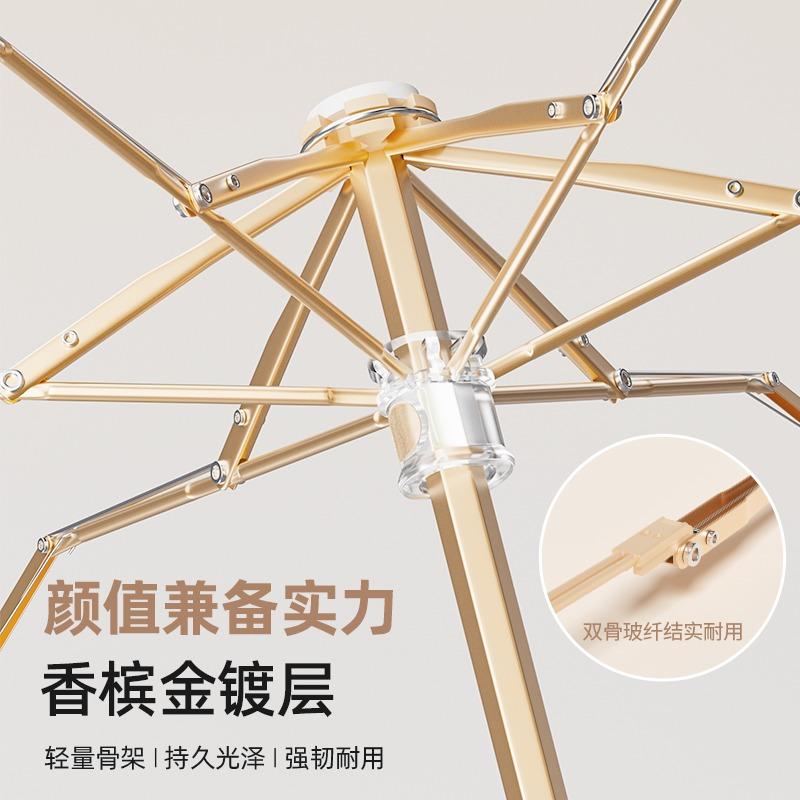 High-value capsule umbrella Women's weather and rain manual color glue sun umbrella Sunscreen UV protection solid color parasol