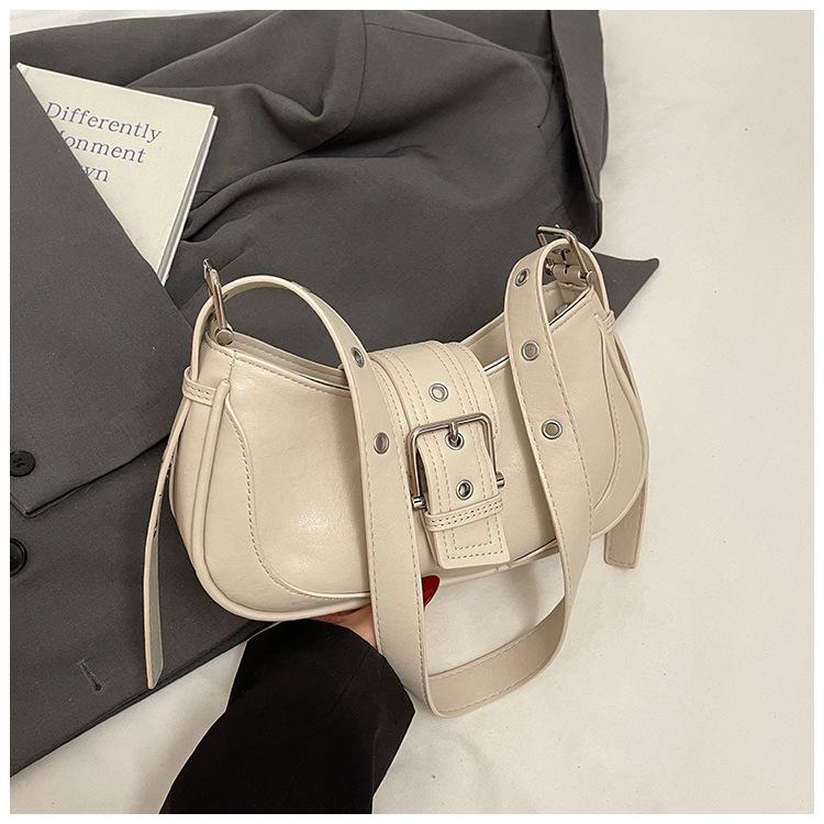 

2025 новая весенне-летняя ретро сумка подмышку женская Сен Мэн сумка через плечо на одно плечо текстурная модная сумка подмышку маленькая квадратная сумка бежевый