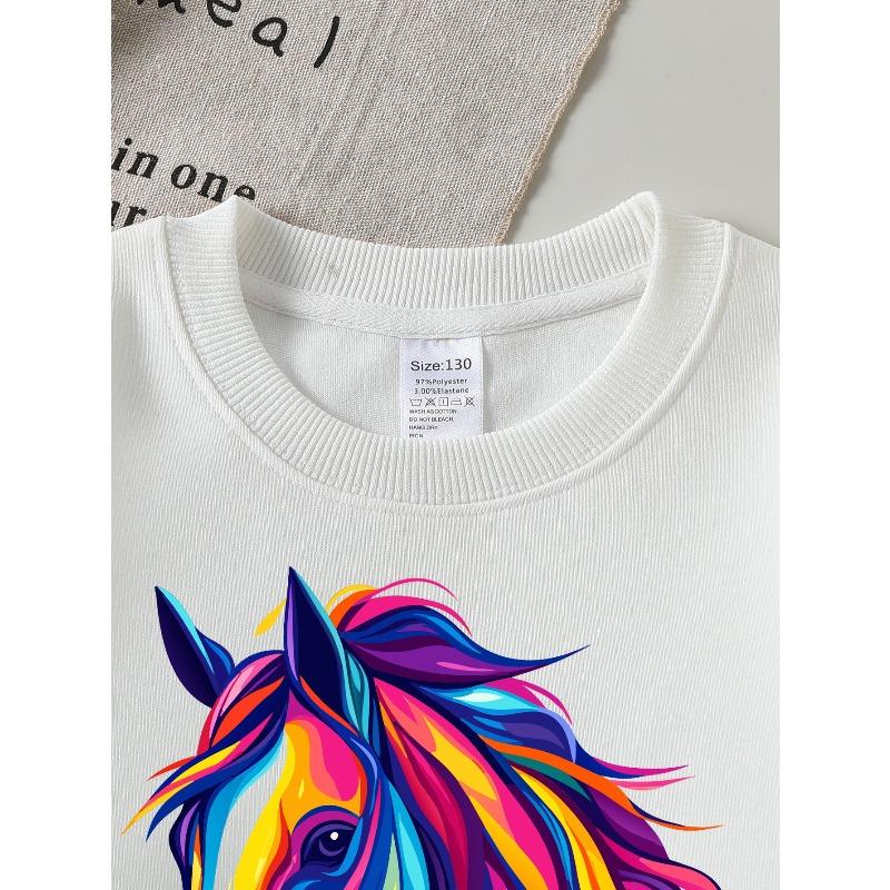 Kids Sweatshirt,Casual Sweatshirt Printed Round Neck Pullover, Round Neck Fashion Sweatshirt Featuring Prints, Autumn and Winter