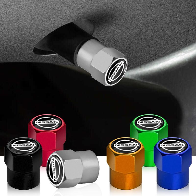 4pcs Metal Car Wheel Tire Valve Caps Stem Case Covers Accessories for Nismo Nissan 370Z Coupe Roadster Z34 2009-2020 GTR Juke