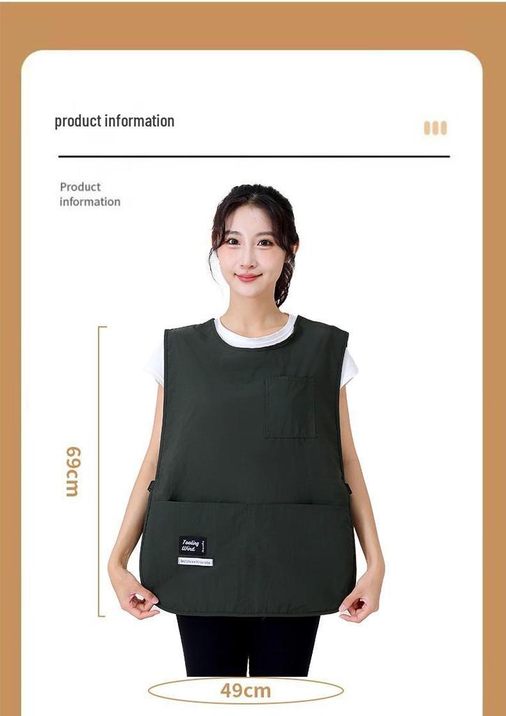 Adjustable Waterproof Coffee Apron Vest for Catering & Barber Shop