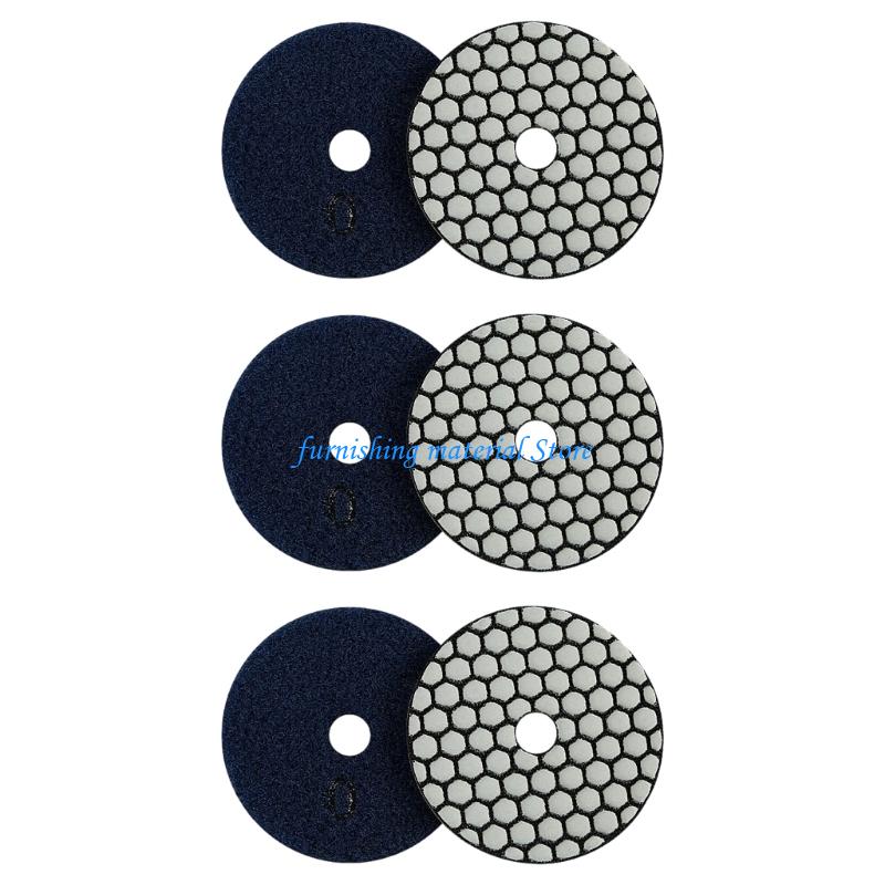 Y5GD 6PCS Multi Grit Diamonds Polishing Pads Resin Bonds Diamonds Polishing Discs For Marble Granites With No Discoloration