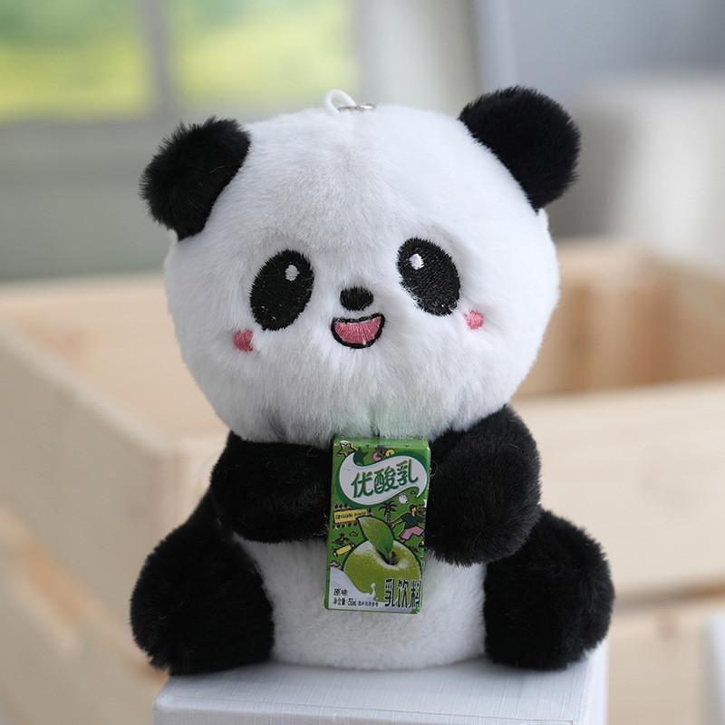Adorable Plush Milk Tea Panda Doll Soft Pp Cotton Stuffed Animal Toy Gift