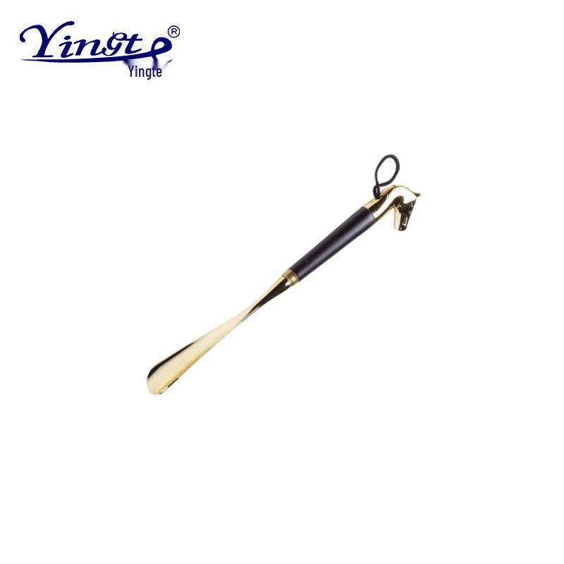 

Рожок для обуви из массива дерева с головами льва и лошади, дизайн зодиака, подарок высокого класса.