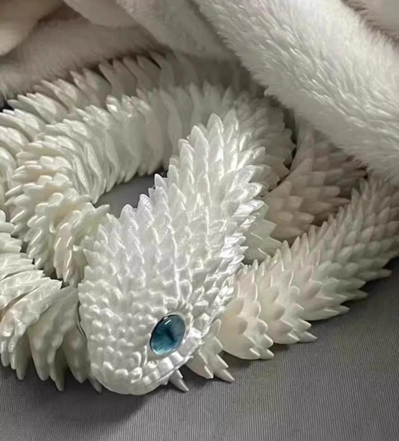 30Cm 3D Printed Snake Movable Joint Toy Doll Simulation Snake Model Office Desktop Decoration Handicraft Toy For Children Gift