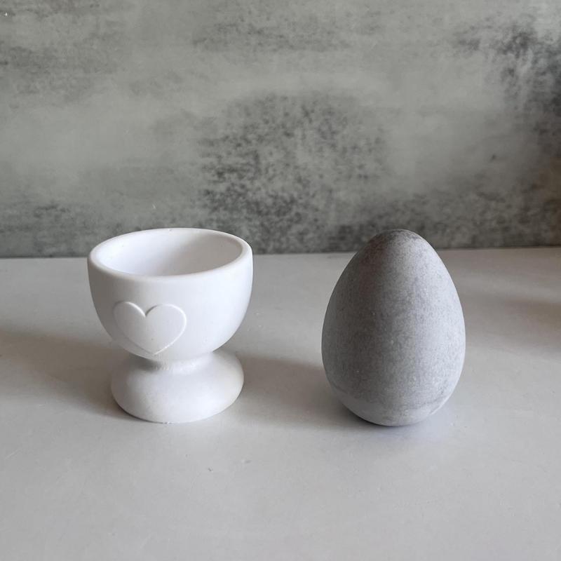 Heart Pattern Silicone Eggs Holder Molds for Crafting Candle Holder Eggs Tray Valentine's Day Decoration and Baking