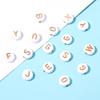 100pcs/lot Acrylic Letter Beads Round Flat Gold Color Alphabet Spacer Beads for DIY Bracelet Necklace Jewelry Making Materials
