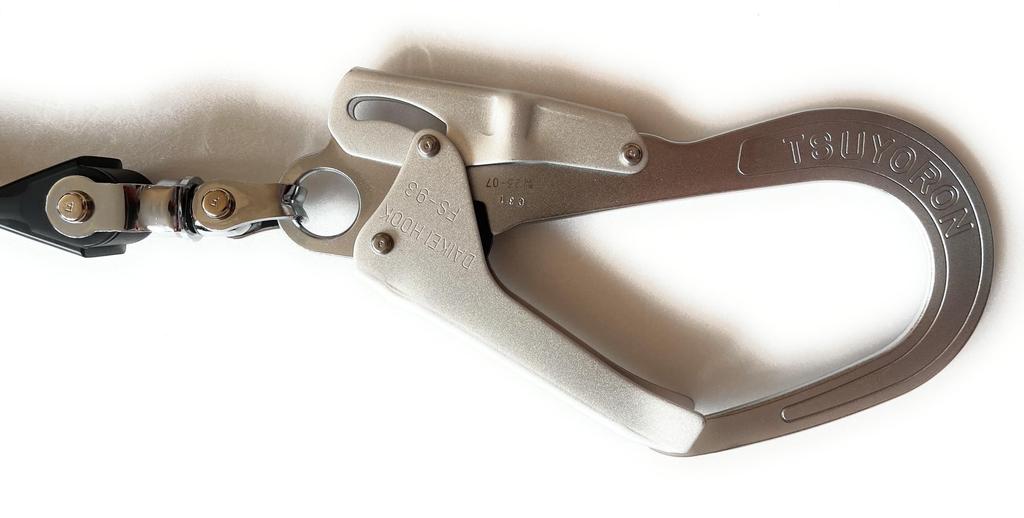 Fujii Denko New Standard EZ Retractor Safety Belt Lanyard for Waist Belts and with Emergency Supports Freely Rotates and Compact and Lightweight