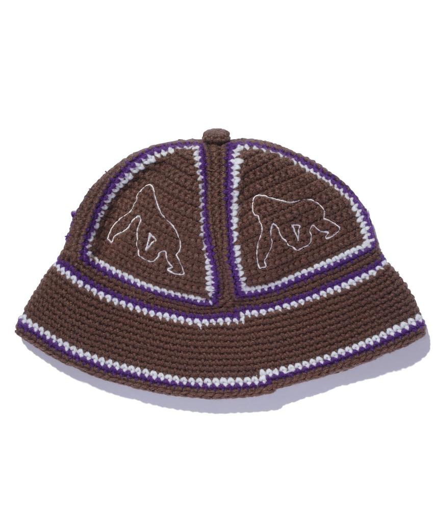 [Extra Large] Hat CROCHET BELL HAT Men's BROWN