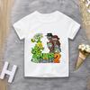 Plants Vs Zombies Printed Casual TShirt for Boys  Girls Short Sleeve Top for Middle School Students Family Matching Outfits