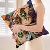 JOJO Retro Kraft Paper Anime Cushion Cover Inches Farmhouse Decor Home Throw Pillow Covers for Couch Decorations