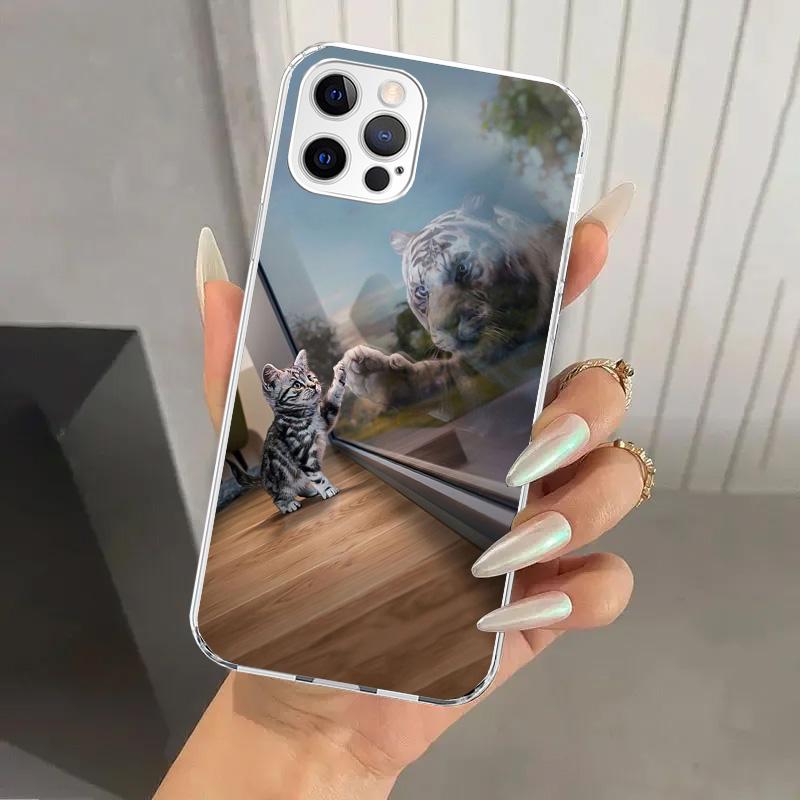 Cool Animal Big Cat Tiger Phone Case for Iphone 17 Air 16 15 Plus 14 13 Mini 12 11 Pro Max 16E 7 8 SE 2020 Soft Funda Print Shel