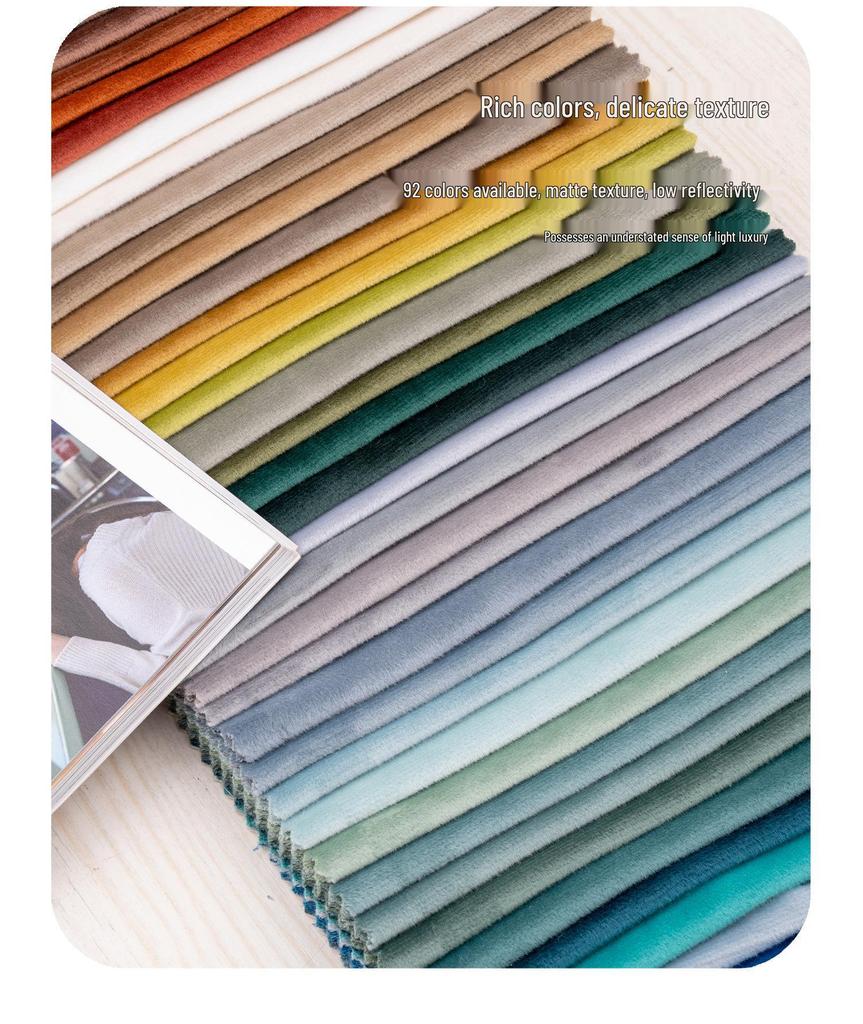 Holland Velvet Plush Curtain and Cushion Fabric for Bedding and Wedding Backdrops