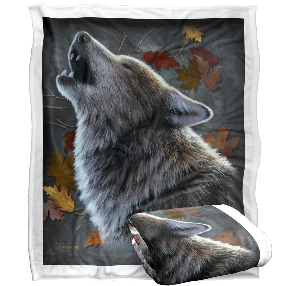 JQ Licensing Jlo Silky Howling Wolf Supersoft Blanket