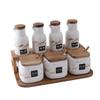 Kitchen Seasoning Box Set Oil Bottle Combination Creative Household Double Ceramic Seasoning Jar Salt Jar Seasoning Bottle