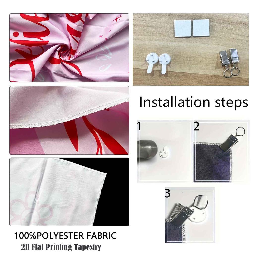 Christmas Dreamy Snow Fluorescent Tapestry Outer Space Polyster UV BlackLight Tapestry, Wall Hanging For Living Room Bedroom Office Home Decor