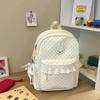 Schoolbag Korean version of the new sweet and cute lace large capacity junior high school student schoolbag polka dot small fresh backpack female