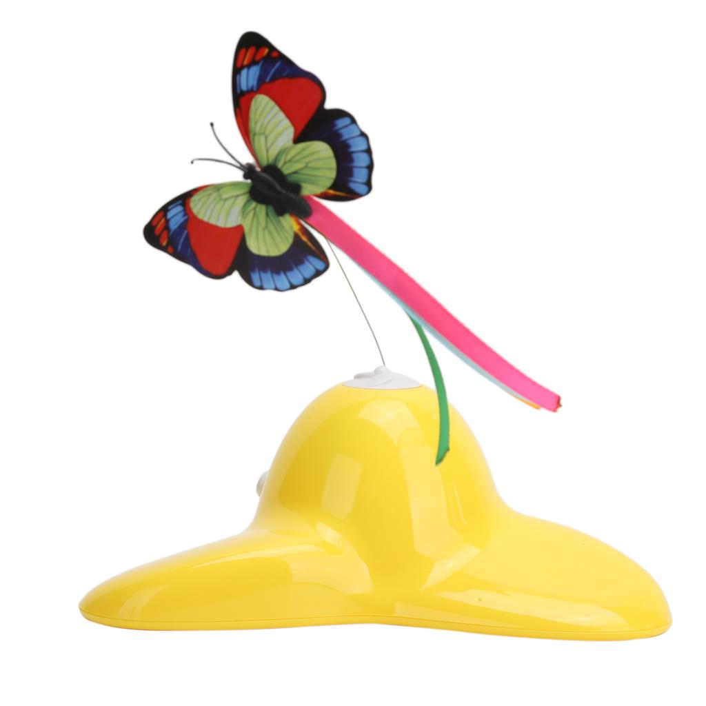 Elektrisches Katzenspielzeug mit Schmetterlingen, rotierendes Teaser-Spielzeug für Katzen, interaktives Spielzeug zum Spielen
