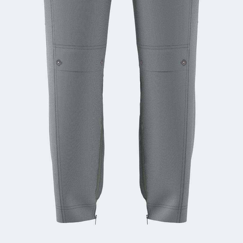 Adidas X Stella McCartney Collaboration Comfortable Soft Skin-Friendly Breathable Cuffed Knit Joggers Women Joggers Gray FT9933