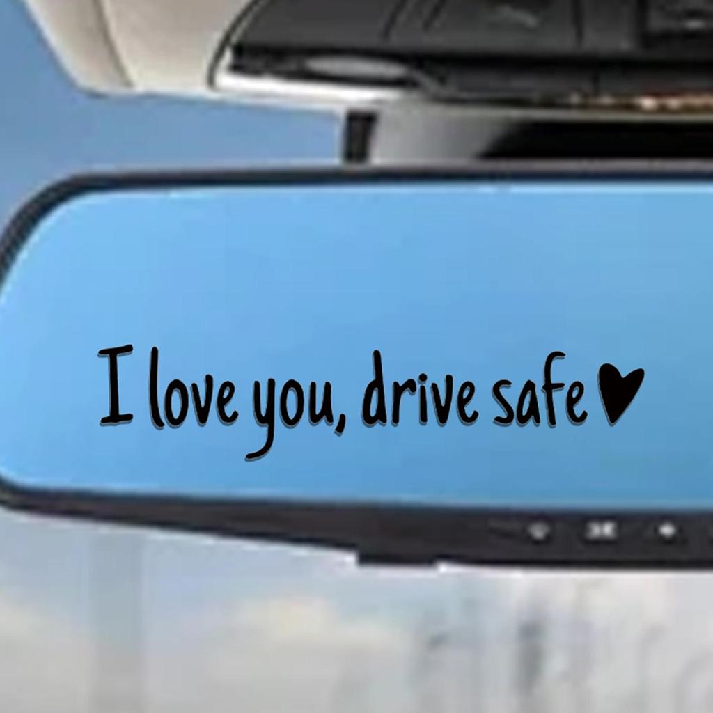 Rückspiegel Aufkleber Spiegelaufkleber für Autos Ich Liebe Dich Fahre Sicher Emblem Aufkleber für LKW Stoßstange Fahrzeuge Außendekor