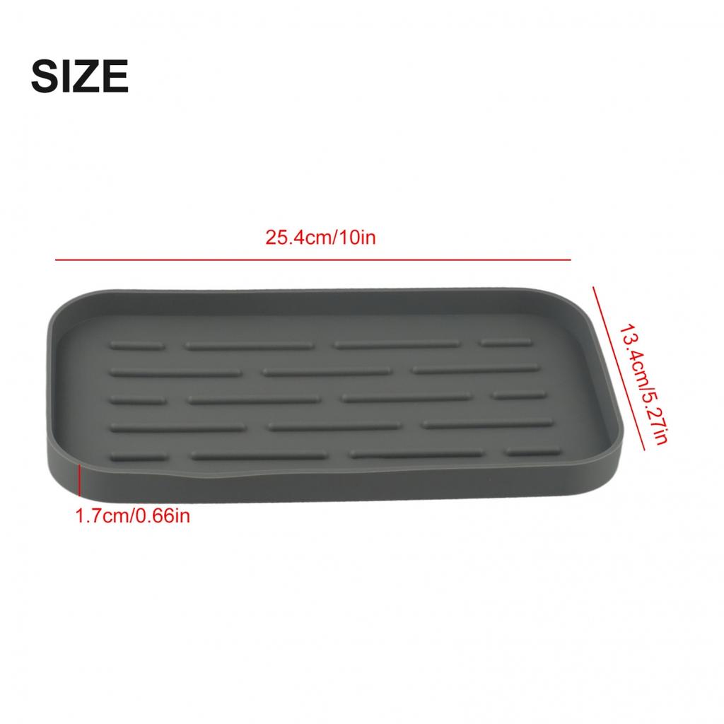 Drain Tray Kitchen Sink Organizer Silicone Sponge Holder Features