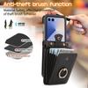 Crossbody Leather Finger Ring Holder Cards Solt Wallet Phone Case for Samsung Galaxy Z Flip 7 6 5 4 3 Flip7 FE Protective Cover