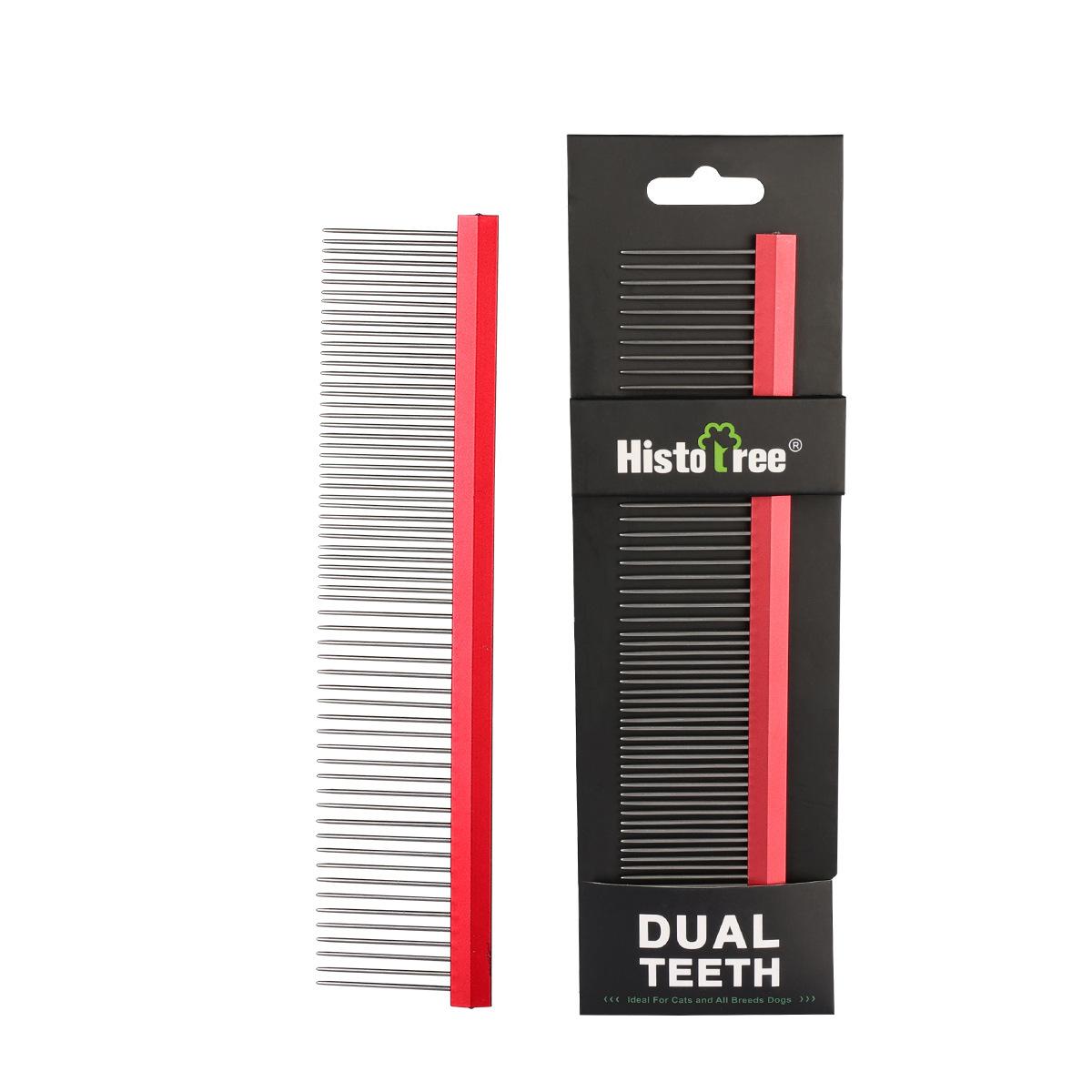 

Pet comb, cat comb, dog color steel comb, dual-purpose metal row comb, pet cleaning and beauty tool.