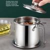 304 Stainless Steel Stainless Steel Oil Pot 1.4L/1.8L Oil Filter Pot  Kitchen Supplies