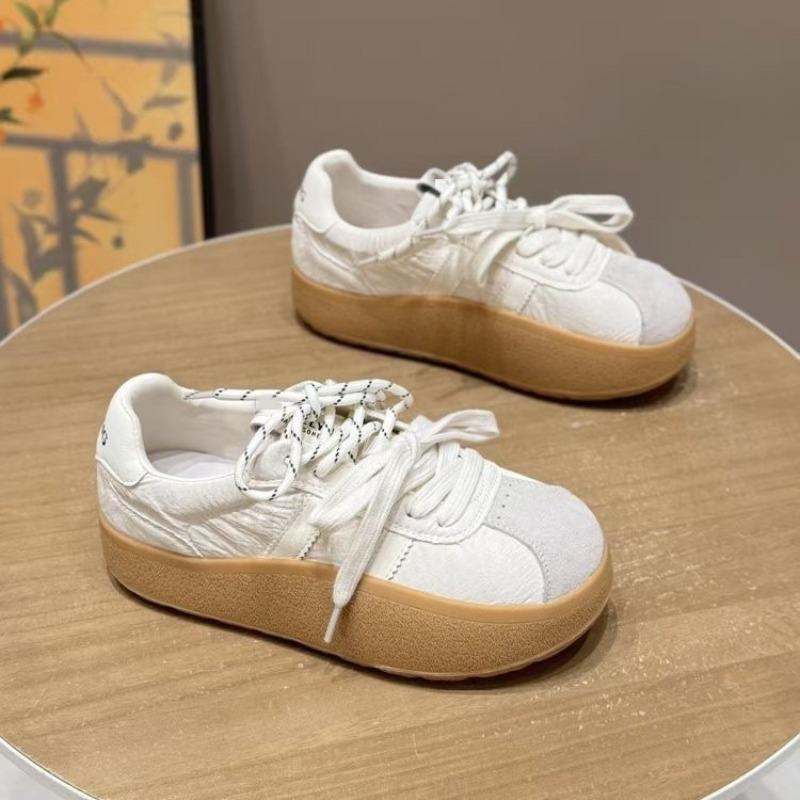 Высокие кроссовки - Новый стиль, Универсальные, Дышащие, Повседневные и спортивные кроссовки для женщин 35 слоновая кость