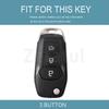 Tpu Shell Car Key Fob Case Cover For Ford Explorer Fiesta Ka Mondeo F-150 F-250 F-350 Ranger Smart Keyless Protector Keychain