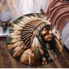 1Pc Apache Chief Circular Print Rug - home decoration Carpet For Living Room Bedroom Flooring Computer Chair Area Rug