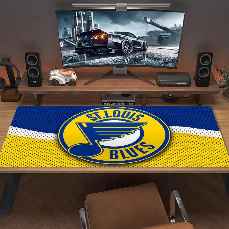 St. Louis Blues Print Cushion Non-slip Laptop Tablet Big Mousepad XXL Mat Mini PC Playmat With Lock edge
