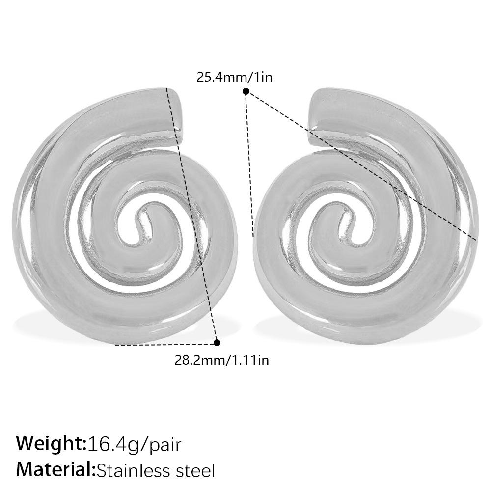 Retro Style Simple Thread Imitation Pearl Earrings Stainless Steel Gold-Plated Diamond-Encrusted Versatile Earrings Women