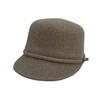 Simple Wool Blended Flat-top Equestrian Hat Women's Autumn and Winter Warm Knight Hat Fashionable Face Small High Version Han Fan Top Hat