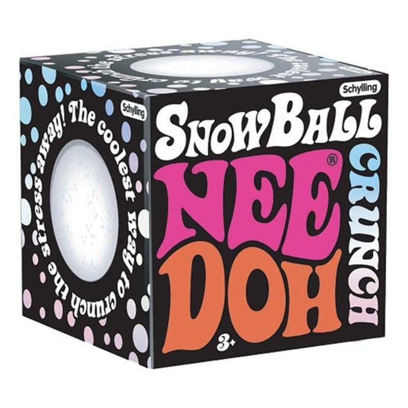 Needoh Snow Ball Crunch Squishy Fidget Sensory Toy Soft Non-toxic Flour Filling Stress Ball Squeeze Toy Anxiety ASMR Autism Gift