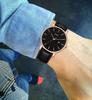 BUREI Men's Slim Leather Band Business Watch Simple Style L