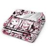 Uraraka Ochako Collage Knitted Blankets Academy Anime Manga Throw Blankets Summer Air Conditioning Ultra-Soft Warm Bedspreads