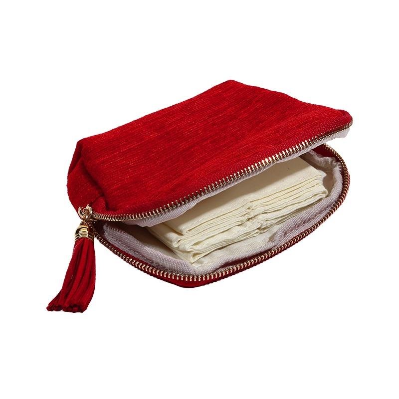 Fashion Jewelry Storage Bag With Zipper And Tassel Pendant Large Capacity Travel Pouch For Rings Bracelets Necklaces Earrings